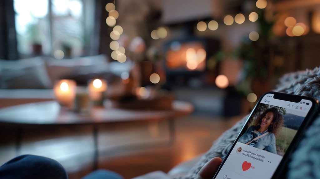 osoba rozmawiająca na Tinderze